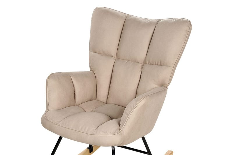 Gungstol Oulu - Beige, svart, ljust trä - Möbler - Stolar & fåtöljer - Fåtölj