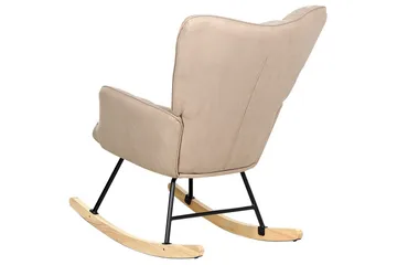 Gungstol Oulu - Beige, svart, ljust trä - Möbler - Stolar & fåtöljer - Fåtölj