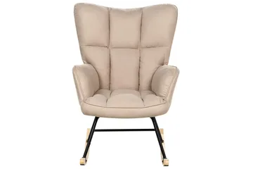 Gungstol Oulu - Beige, svart, ljust trä - Möbler - Stolar & fåtöljer - Fåtölj