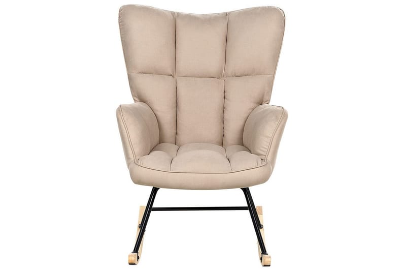 Gungstol Oulu - Beige, svart, ljust trä - Möbler - Stolar & fåtöljer - Fåtölj