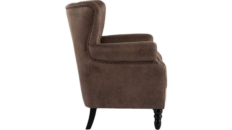 Halvion Fåtölj med armstöd - Brun - Möbler - Stolar & fåtöljer - Fåtölj - Öronlappsfåtölj