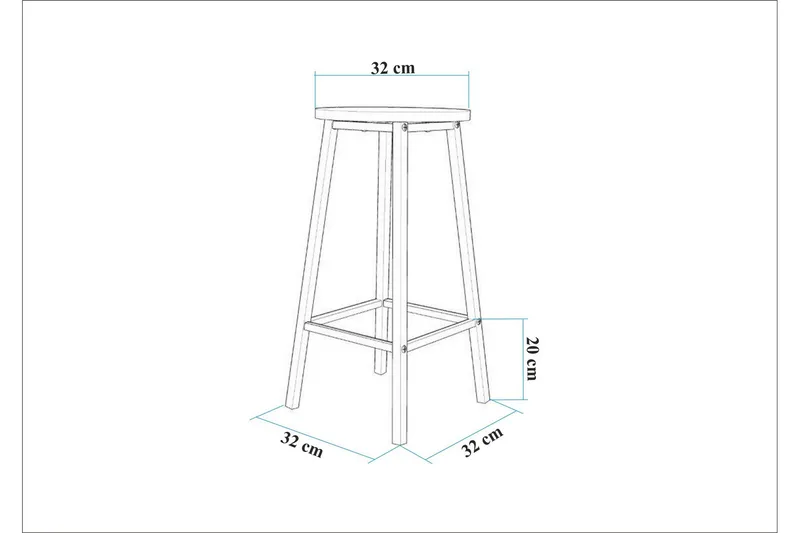 Heran Barstol 62 cm - Vit - Möbler - Stolar & fåtöljer - Barstol & barpall
