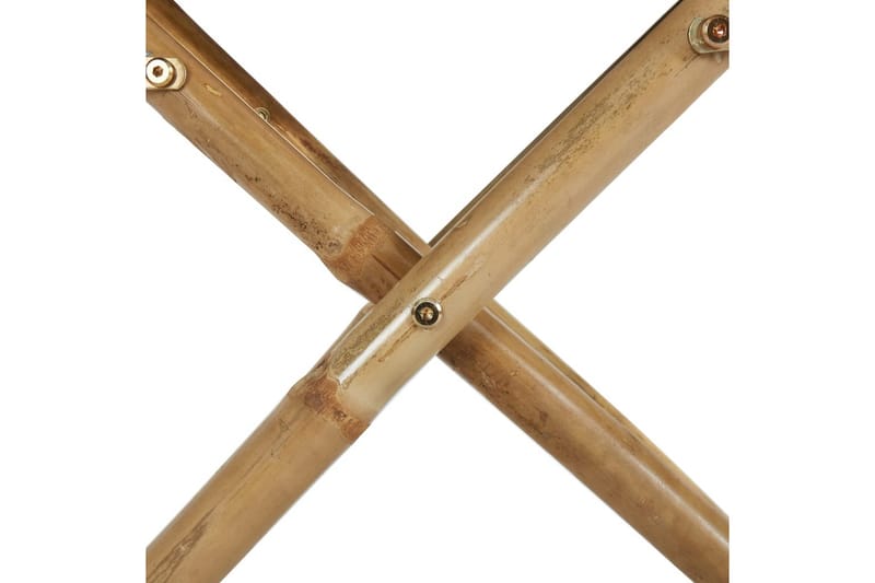 Hopfällbara regissörsstolar 2 st grön bambu och tyg - Grön - Möbler - Stolar & fåtöljer