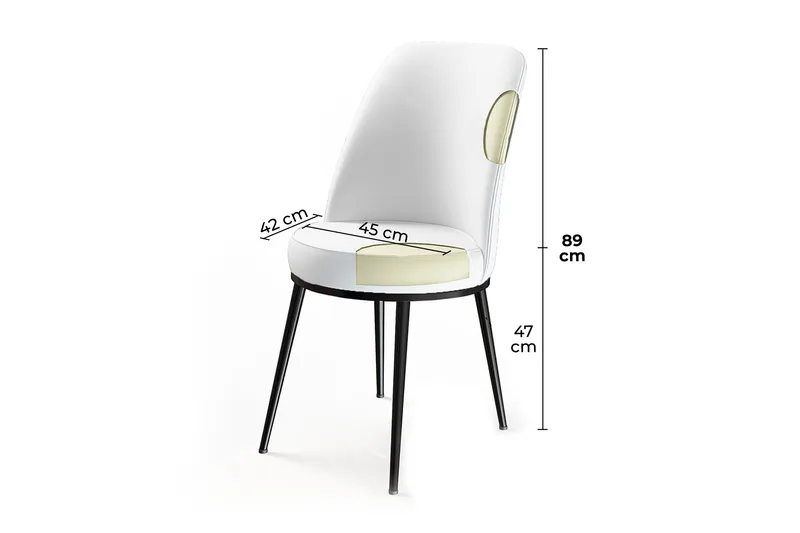Hyson Matstol i Sammet med Metallben - Svart|Brun - Möbler - Stolar & fåtöljer - Matstol & köksstol