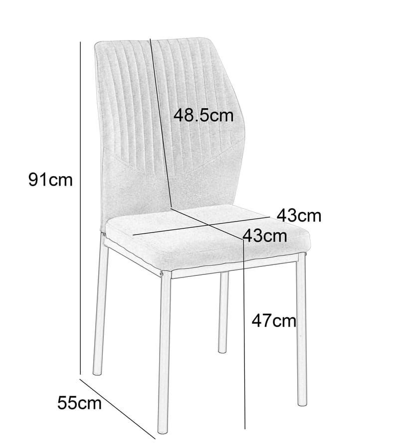Inez matstol i beige tyg med svarta ben - Beige - Möbler - Stolar & fåtöljer - Matstol & köksstol