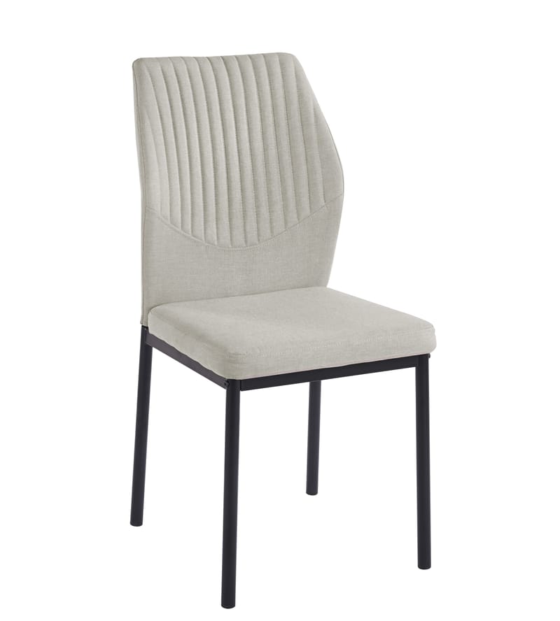 Inez matstol i beige tyg med svarta ben - Beige - Möbler - Stolar & fåtöljer - Matstol & köksstol