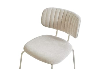 Irins Matstol i Tyg med Metallben - Beige - Möbler - Stolar & fåtöljer - Matstol & köksstol