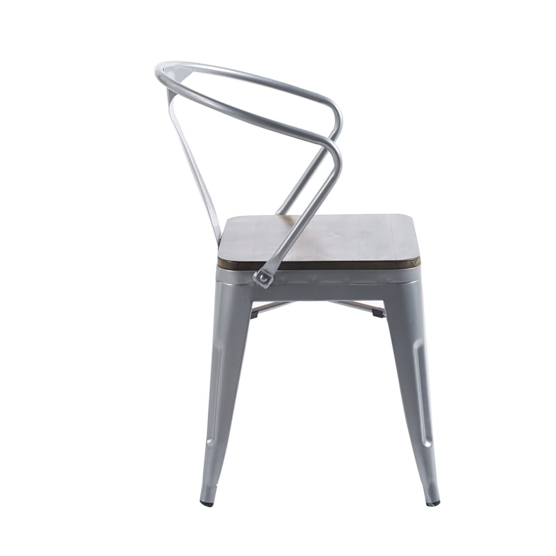 Iris karmstol i metall med träsits - Möbler - Stolar & fåtöljer - Matstol & köksstol