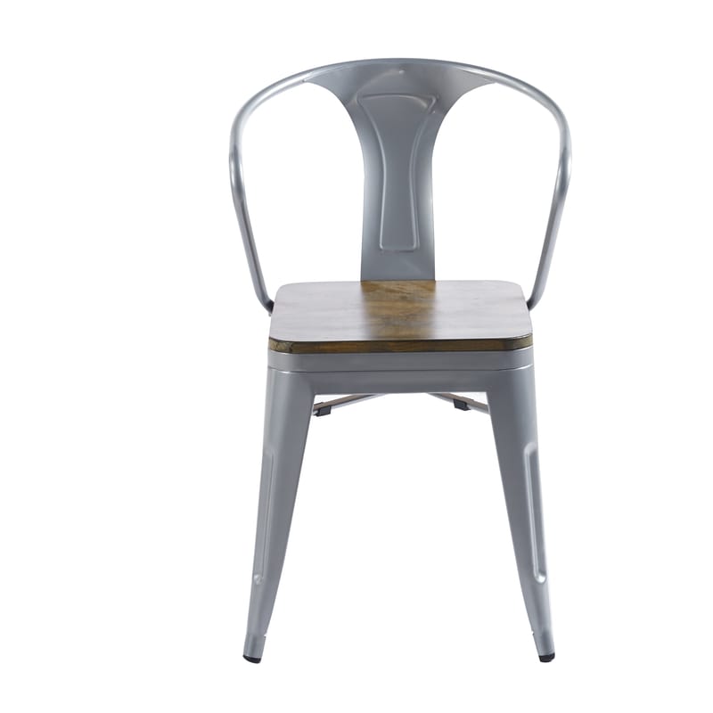 Iris karmstol i metall med träsits - Möbler - Stolar & fåtöljer - Matstol & köksstol