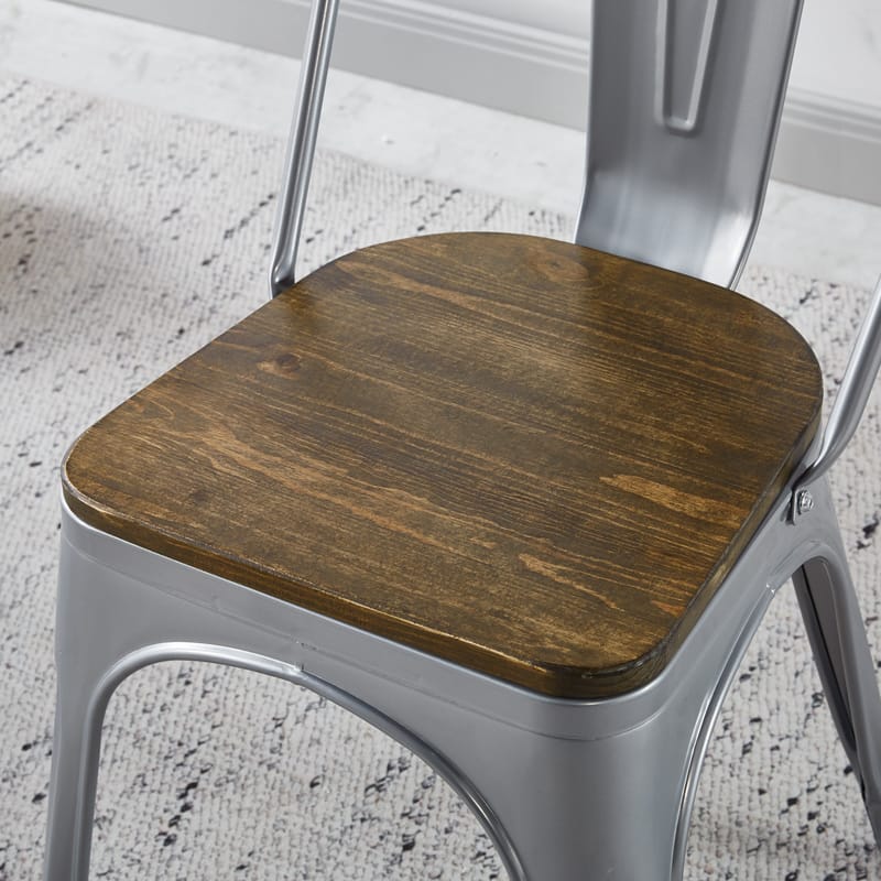 Iris matstol i metall med träsits - Möbler - Stolar & fåtöljer - Matstol & köksstol