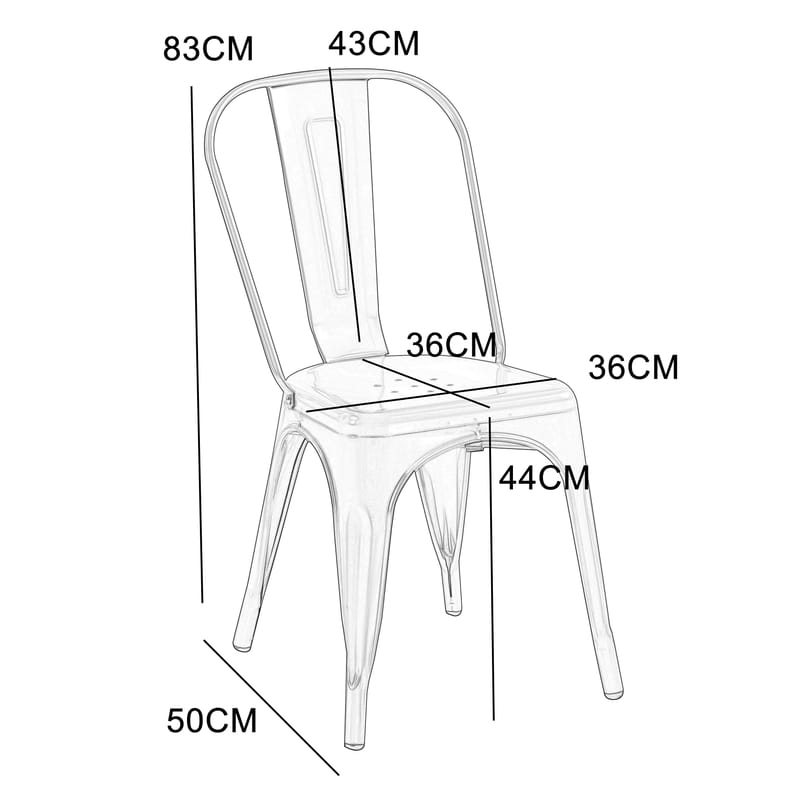 Iris matstol i metall - Möbler - Stolar & fåtöljer - Matstol & köksstol