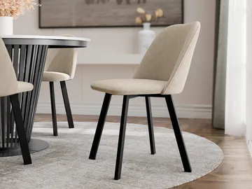 Jarlen Matstol - beige och svart - Möbler - Stolar & fåtöljer - Matstol & köksstol