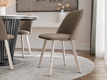 Jarlen Matstol kviltad - taupe och beige - Möbler - Stolar & fåtöljer - Matstol & köksstol