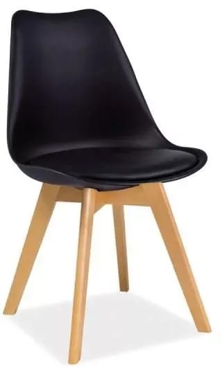 Jerry matstol - Svart (Pu)/Trä, Svart/Trä