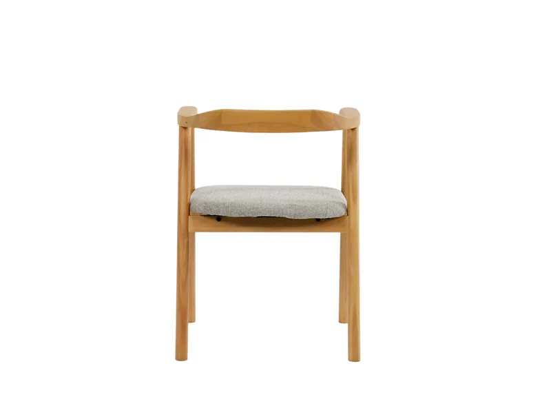 Jolie Karmstol Matstol med Rundad Rygg i Trä med Ek-utseende - Beige - Möbler - Stolar & fåtöljer - Matstol & köksstol