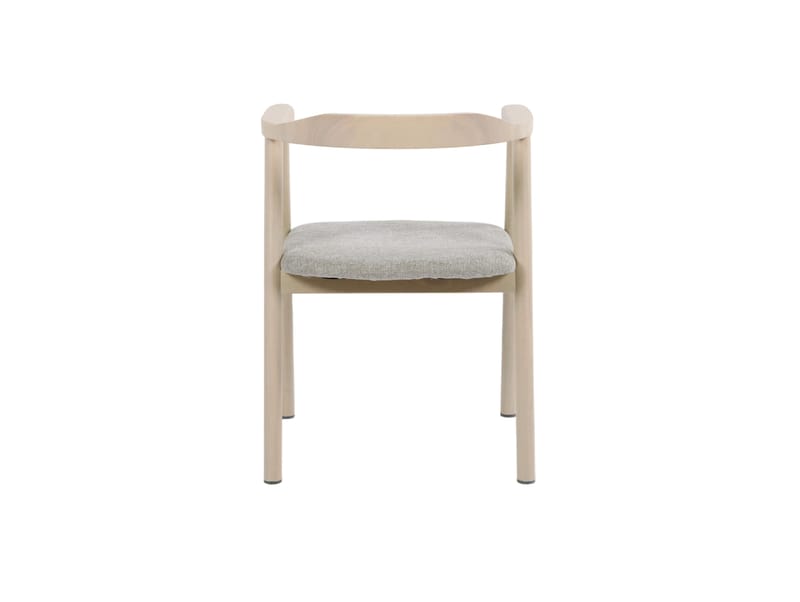 Jolie Matstol i trä med tygsits - Vitlaserad/Beige - Möbler - Stolar & fåtöljer - Matstol & köksstol