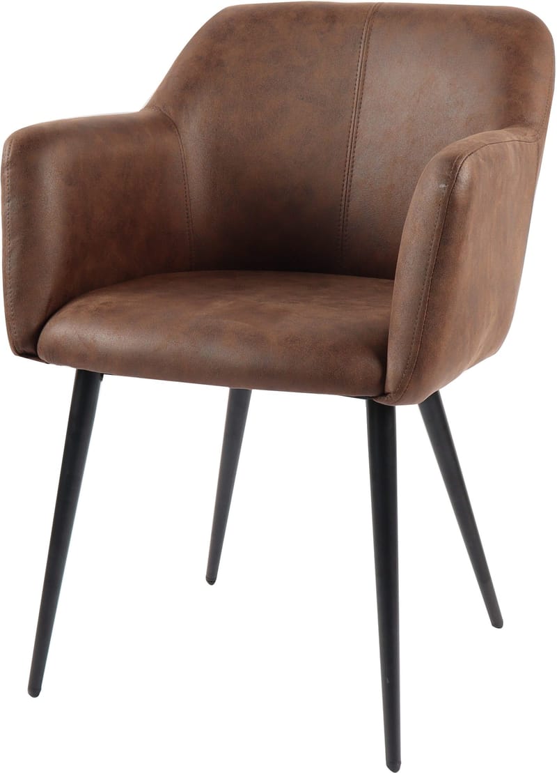 Karmstol i brun PU - Lamar - brun - Möbler - Stolar & fåtöljer - Matstol & köksstol