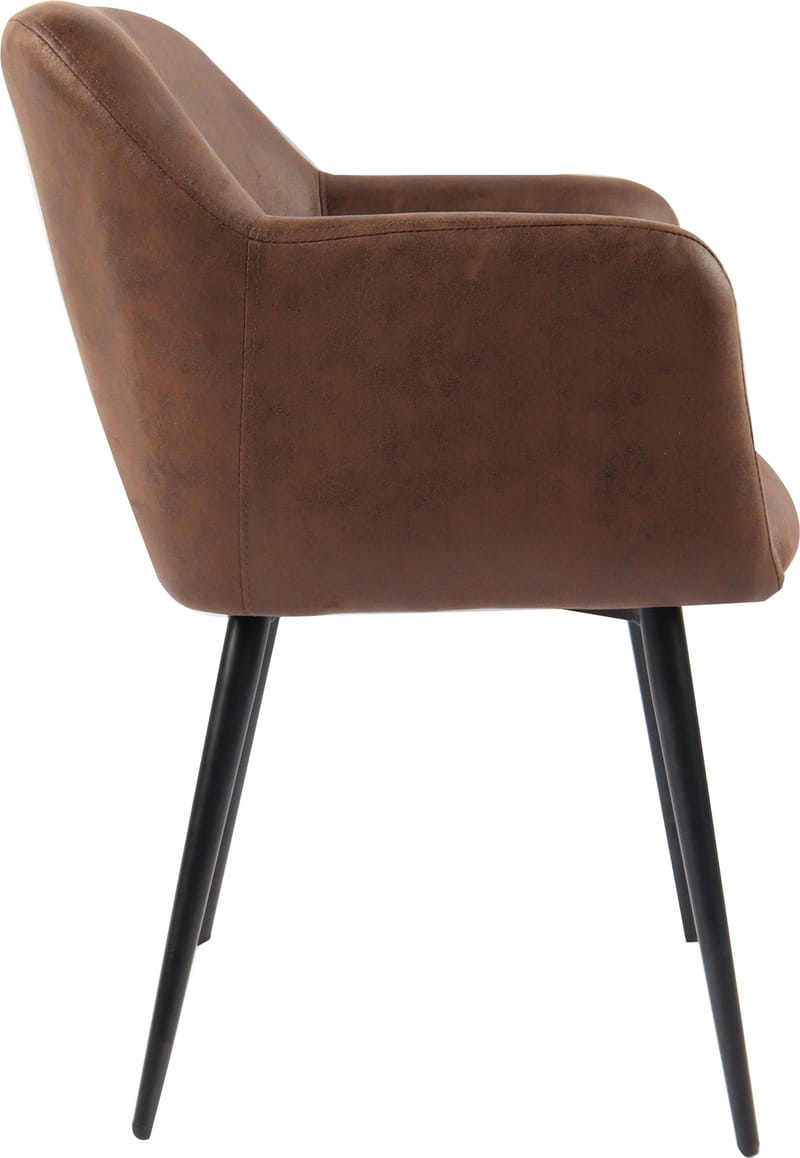 Karmstol i brun PU - Lamar - brun - Möbler - Stolar & fåtöljer - Matstol & köksstol