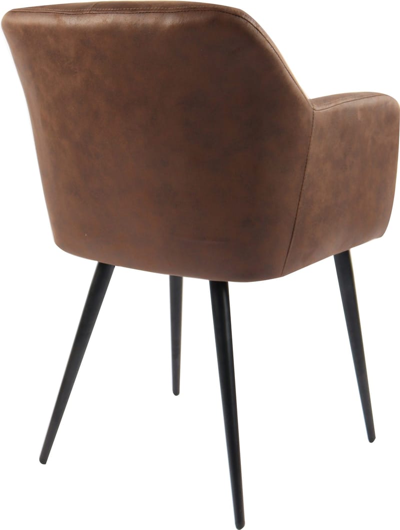 Karmstol i brun PU - Lamar - brun - Möbler - Stolar & fåtöljer - Matstol & köksstol