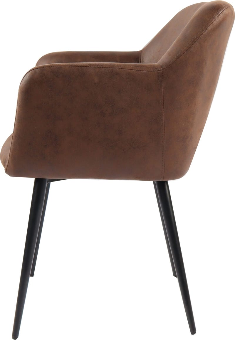 Karmstol i brun PU - Lamar - brun - Möbler - Stolar & fåtöljer - Matstol & köksstol
