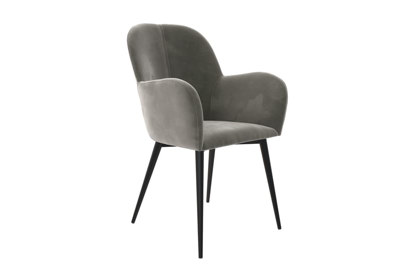 Fitz Karmstol Grå/Sammet - Dorel Home - Möbler - Stolar & fåtöljer - Karmstol