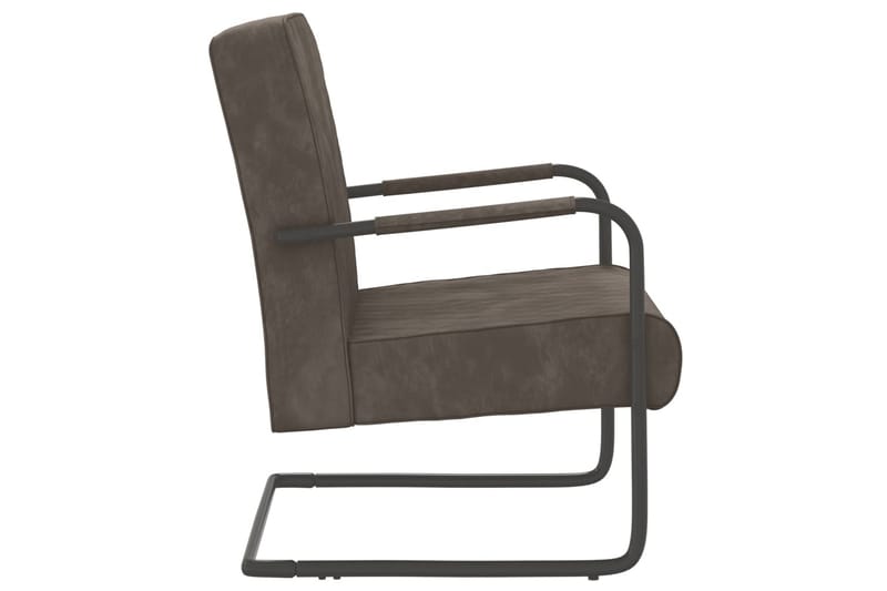 Fribärande stol ljusgrå sammet - Grå - Matstol & köksstol - Sminkstol - Karmstol