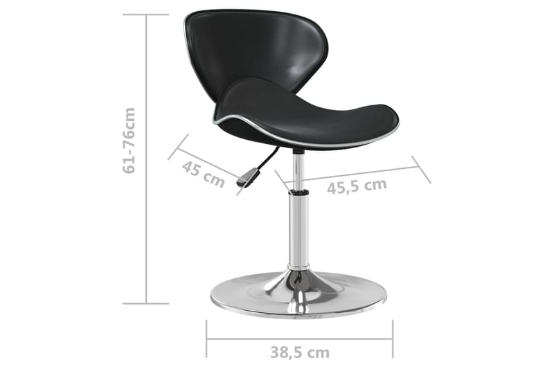 Matstol svart konstläder - Svart - Möbler - Stolar & fåtöljer - Karmstol