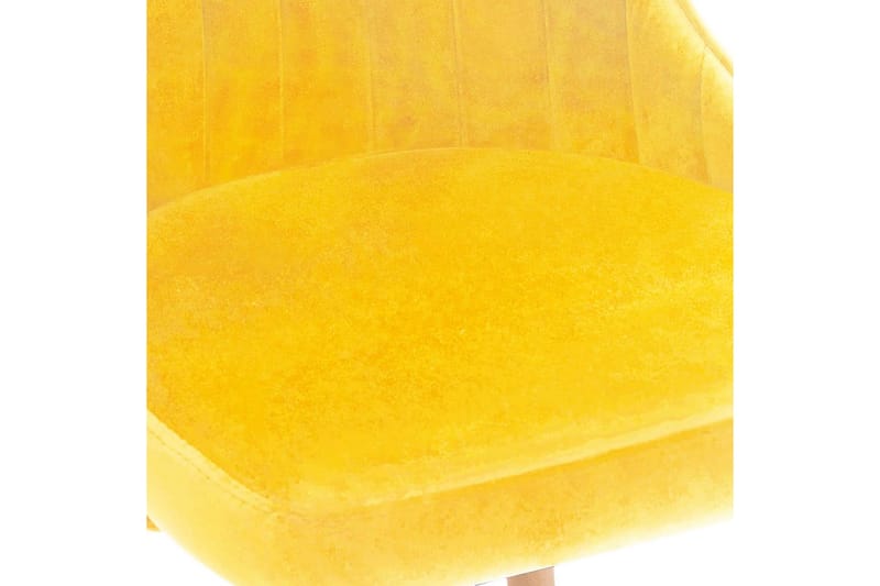 Matstolar 2 st gul sammet - Gul - Matstol & köksstol - Karmstol - Sminkstol