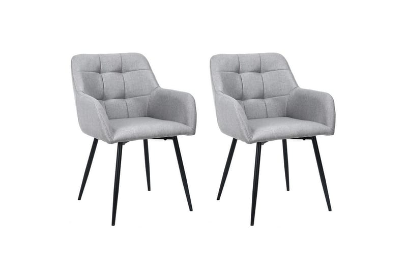 Karmstolar (med armstöd) Loft24 Bostony Karmstol Grå - Möbler - Stolar & fåtöljer - Matstol & köksstol