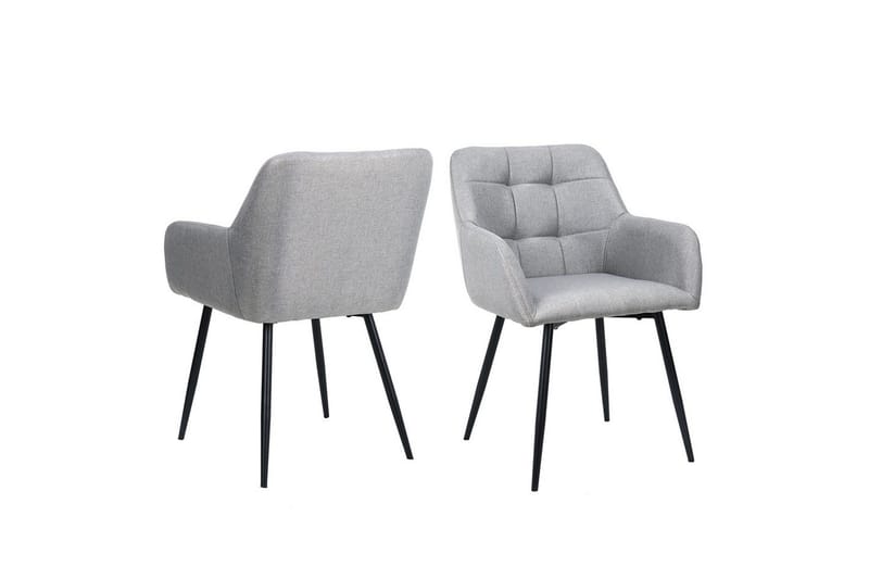 Karmstolar (med armstöd) Loft24 Bostony Karmstol Grå - Möbler - Stolar & fåtöljer - Matstol & köksstol