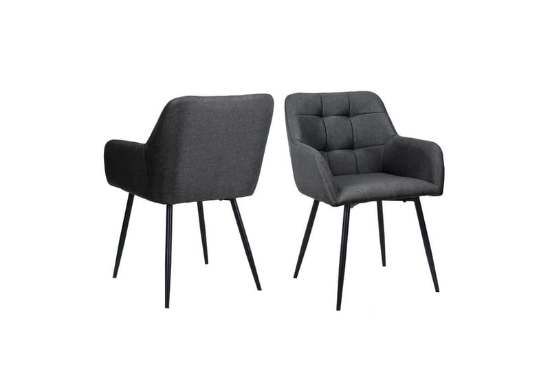 Karmstolar (med armstöd) Loft24 Bostony Karmstol Mörkgrå - Möbler - Stolar & fåtöljer - Matstol & köksstol