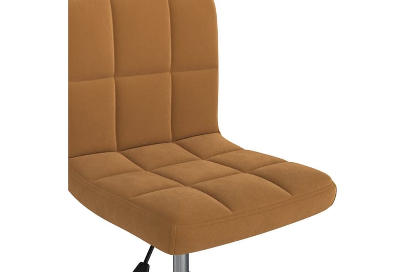 Snurrbara matstolar 2 st brun sammet - Brun - Matstol & köksstol - Sminkstol - Karmstol