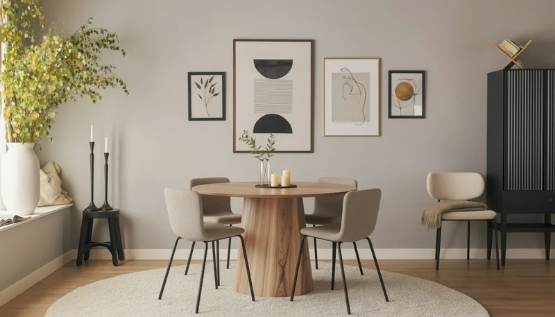 Katy Matstol - Greige Bouclé / Metallben Svart - Möbler - Stolar & fåtöljer - Matstol & köksstol