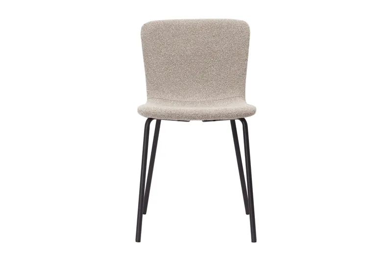 Katy Matstol - Greige Bouclé / Metallben Svart - Möbler - Stolar & fåtöljer - Matstol & köksstol