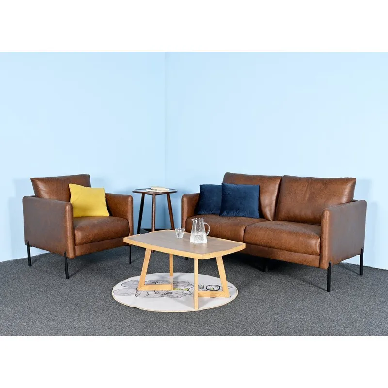 Kingsley fåtölj - Brunt ecoläder - cognac - Möbler - Stolar & fåtöljer - Fåtölj