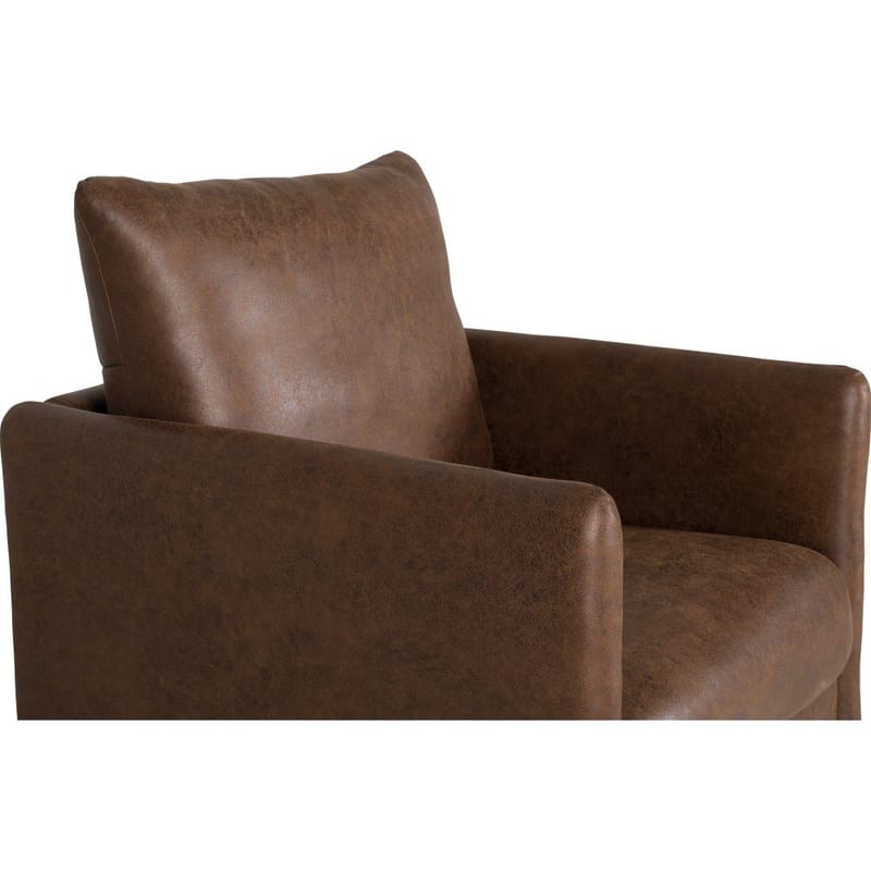Kingsley fåtölj - Brunt ecoläder - cognac - Möbler - Stolar & fåtöljer - Fåtölj