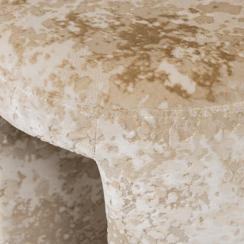 Klädd Pall Charlie 45 cm Rund - Beige - Möbler - Stolar & fåtöljer - Pall & puff