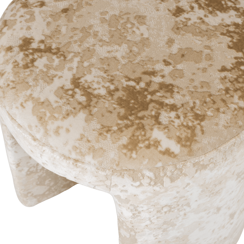 Klädd Pall Charlie 45 cm Rund - Beige - Möbler - Stolar & fåtöljer - Pall & puff