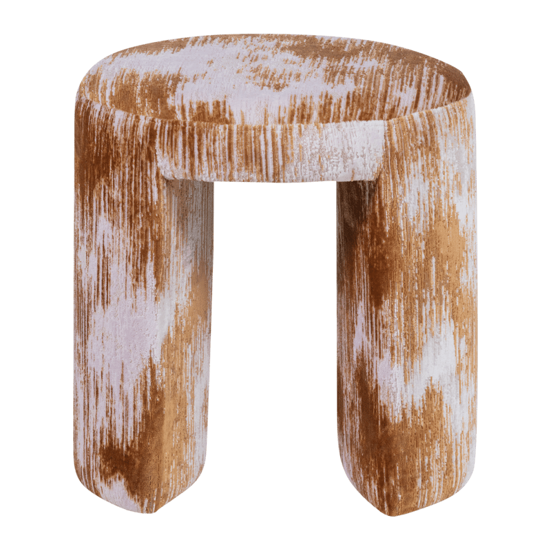 Klädd Pall Charlie 45 cm Rund - Karamell - Möbler - Stolar & fåtöljer - Pall & puff