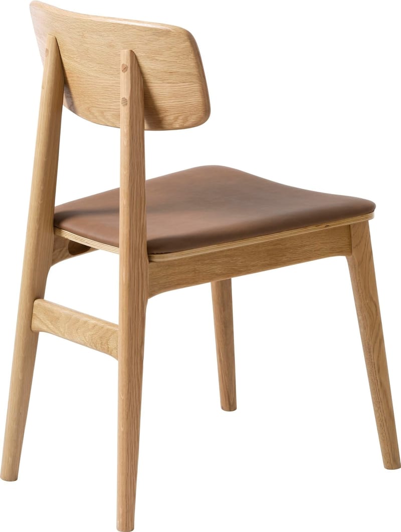 Kleppen stol i oljad ek med brun sits - Oljad ek/Brun - Möbler - Stolar & fåtöljer - Matstol & köksstol