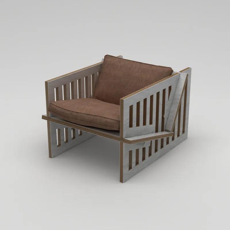 Kollumber Öronlappsfåtölj, Naturträ