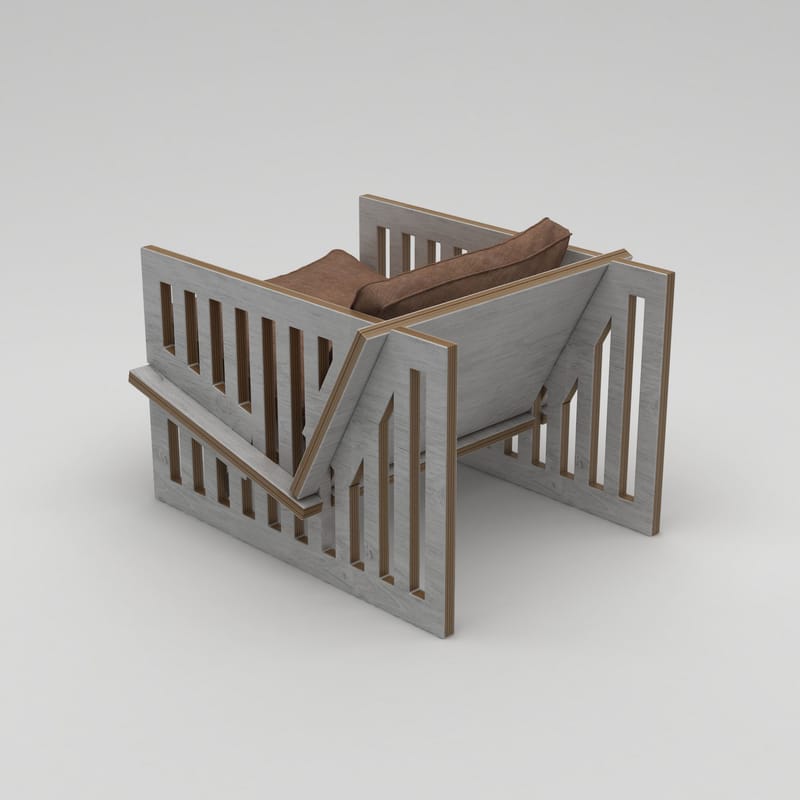 Kollumber Öronlappsfåtölj - Naturträ - Möbler - Stolar & fåtöljer - Fåtölj