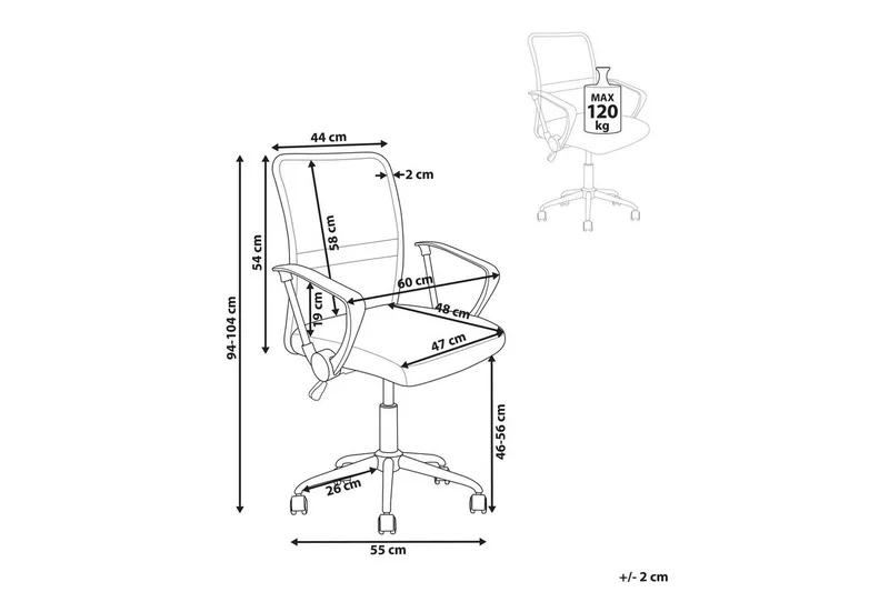 Kontorsstol Best Blå/Silver/Blå - Blå/Silver/Blå - Möbler - Stolar & fåtöljer - Kontorsstol & skrivbordsstol