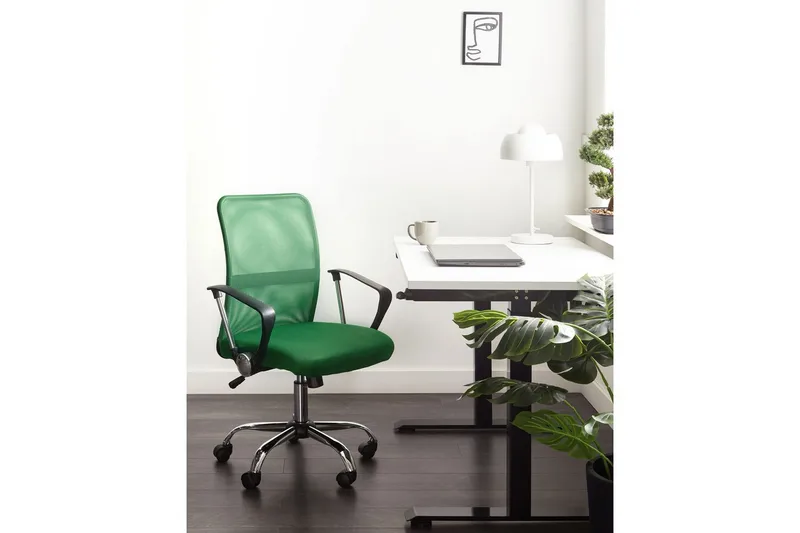 Kontorsstol Best Grön/Silver/Svart - Grön/Silver/Svart - Möbler - Stolar & fåtöljer - Kontorsstol & skrivbordsstol