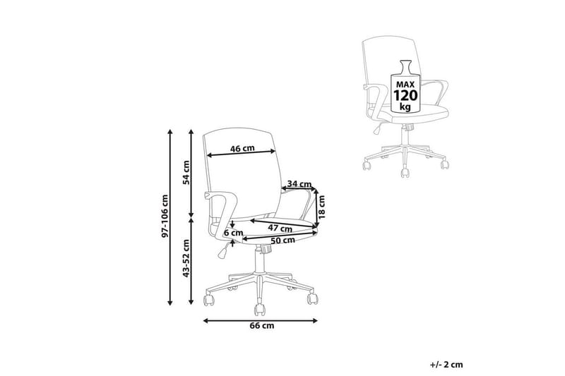 Kontorsstol Bonny Svart - Svart - Möbler - Stolar & fåtöljer - Kontorsstol & skrivbordsstol