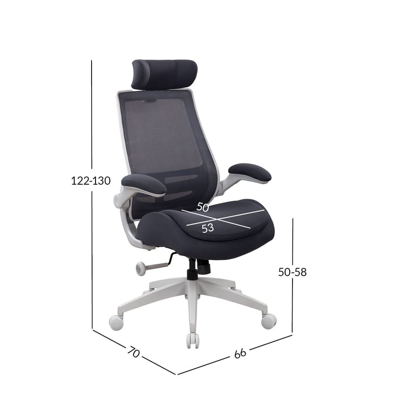 Kontorsstol Danica - Mörkgrå / ljusgrå - Möbler - Stolar & fåtöljer - Kontorsstol & skrivbordsstol