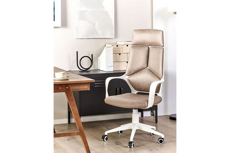 Kontorsstol Delight Beige/vit - Beige/vit - Möbler - Stolar & fåtöljer - Kontorsstol & skrivbordsstol