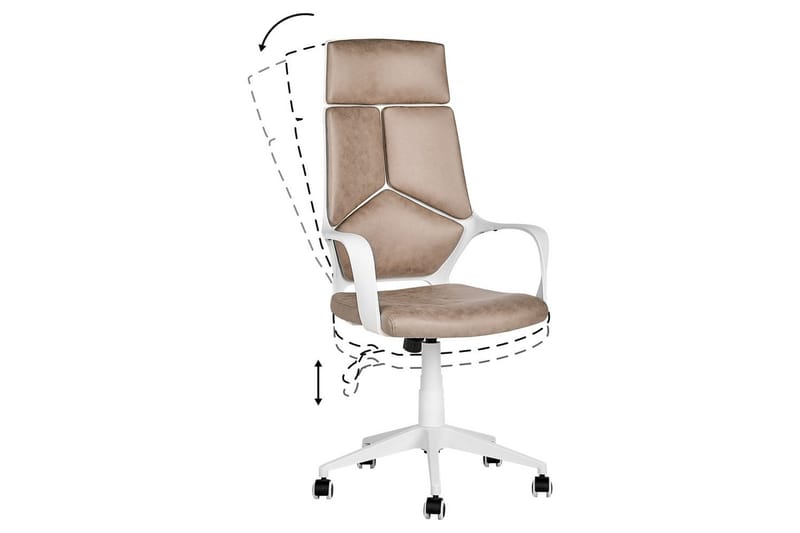 Kontorsstol Delight Beige/vit - Beige/vit - Möbler - Stolar & fåtöljer - Kontorsstol & skrivbordsstol