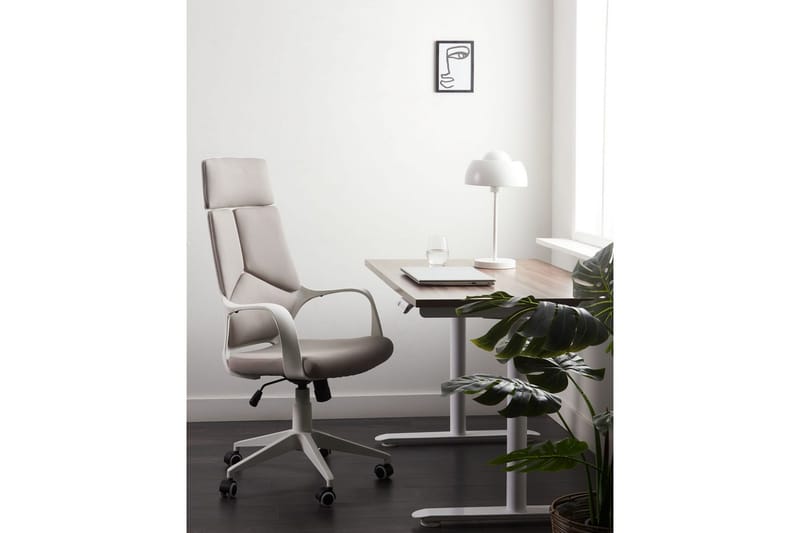 Kontorsstol Delight Taupe/vit - Taupe/vit - Möbler - Stolar & fåtöljer - Kontorsstol & skrivbordsstol