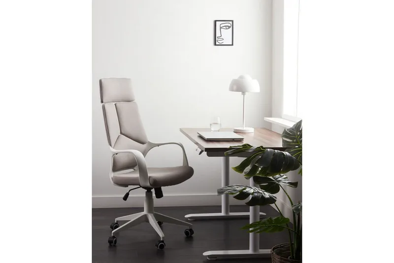 Kontorsstol Delight Taupe/vit - Taupe/vit - Möbler - Stolar & fåtöljer - Kontorsstol & skrivbordsstol